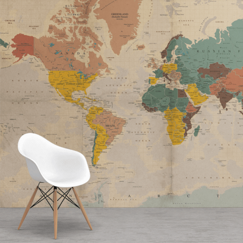 definitief titel wetenschapper Interieurtip: hang eens originele wereldkaarten aan de muur - Krispiratie