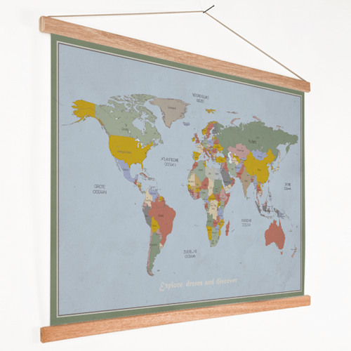 heet Persoonlijk Voorvoegsel Interieurtip: hang eens originele wereldkaarten aan de muur - Krispiratie
